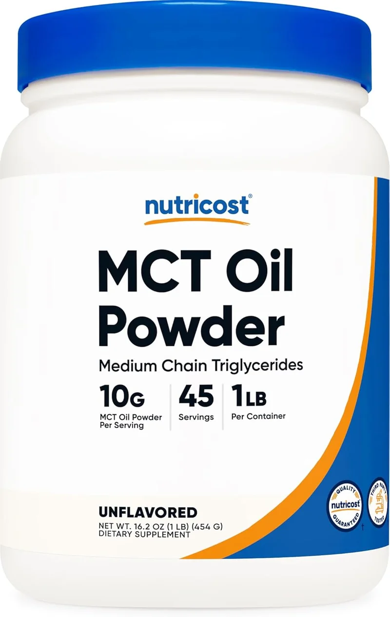 Nutricost MCT Oil Powder 1LB Unflavored - Rank 7 in Best Mct Oil For Weight Loss of 2025