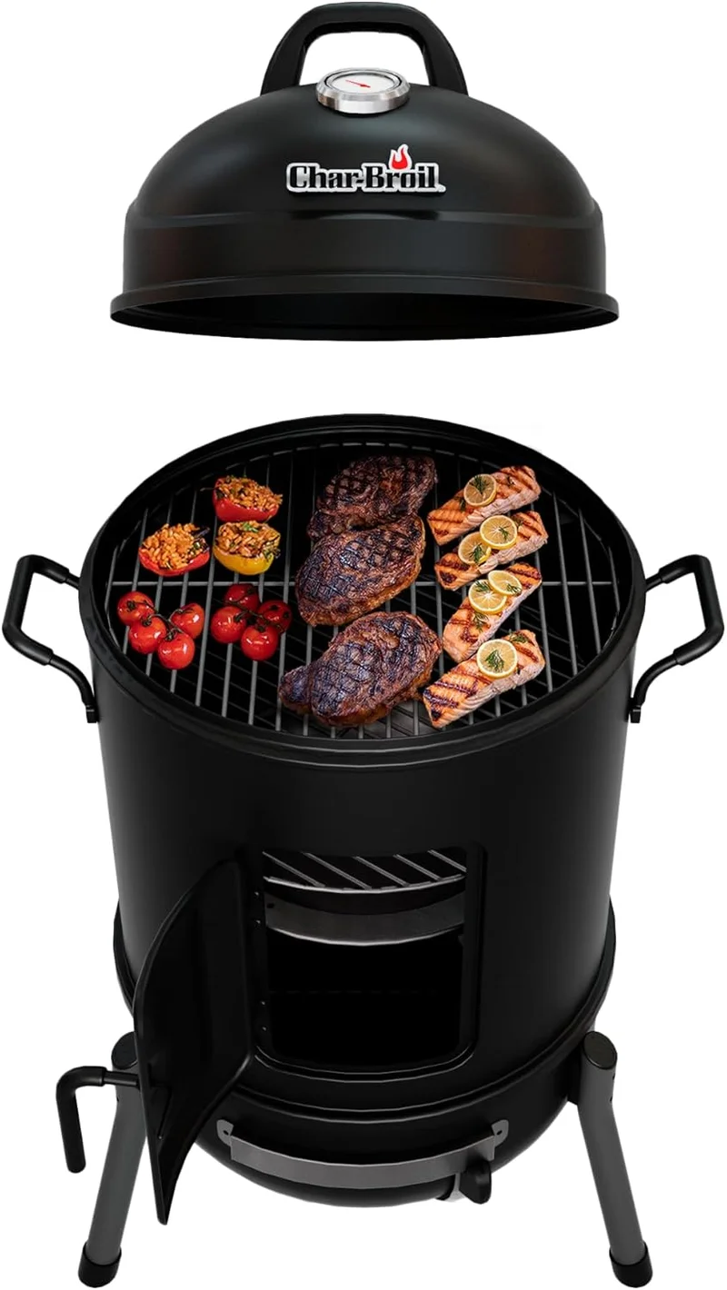 Char-Broil Bullet Charcoal Smoker 16" Black - Rank 8 in Best Smokers of 2025