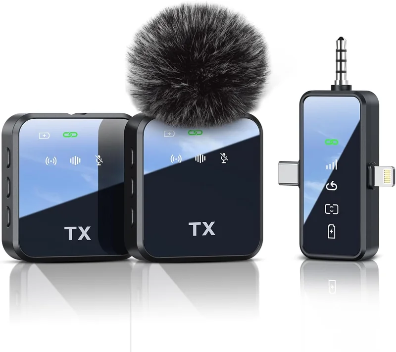 PQRQP Wireless Lavalier Microphone for Recording - Rank 6 in Best Microphone For Streaming of 2025