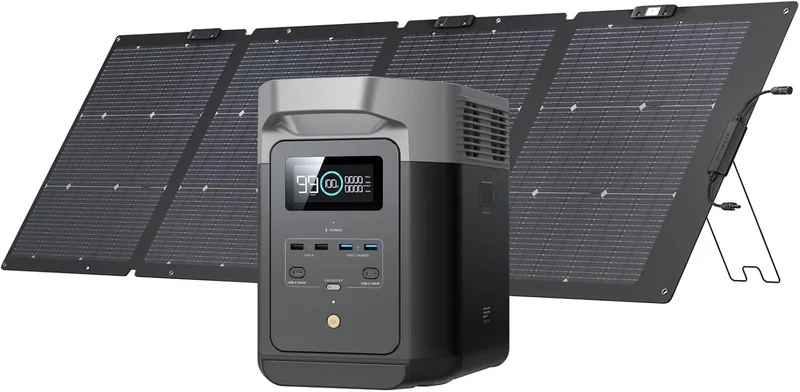 EF ECOFLOW DELTA2 Solar Generator with 220W Panel - Rank 6 in Best Solar Powered Generators of 2025