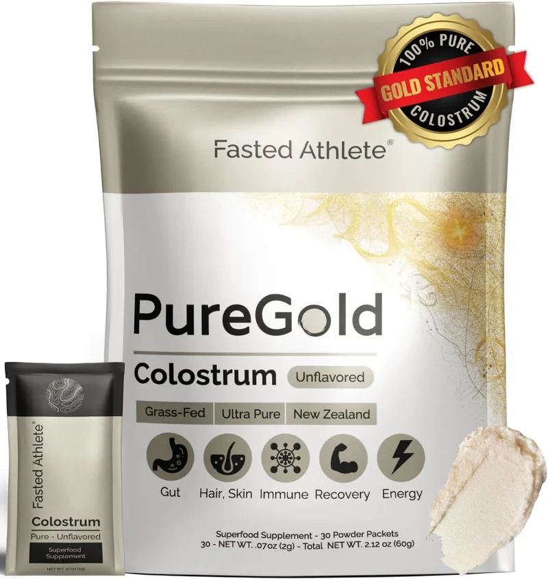 Fasted Athlete PureGold Colostrum Supplement - Rank 9 in Best Bovine Colostrum of 2025