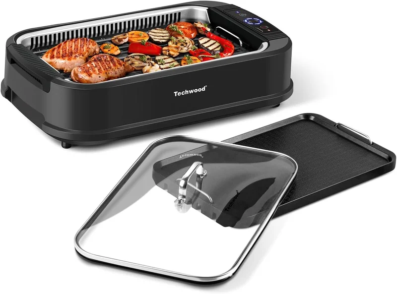 Techwood Indoor Smokeless Electric Grill - Rank 5 in Best Indoor Grills of 2025