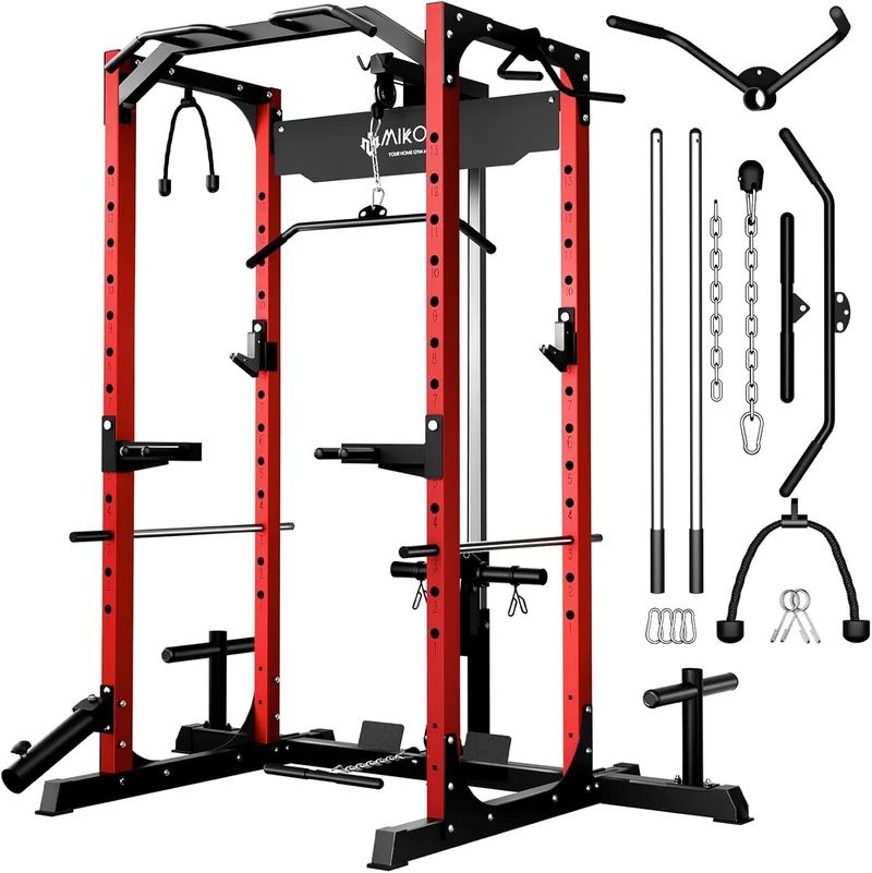 Mikolo Power Cage with LAT Pulldown - Rank 9 in Best Squat Rack of 2025