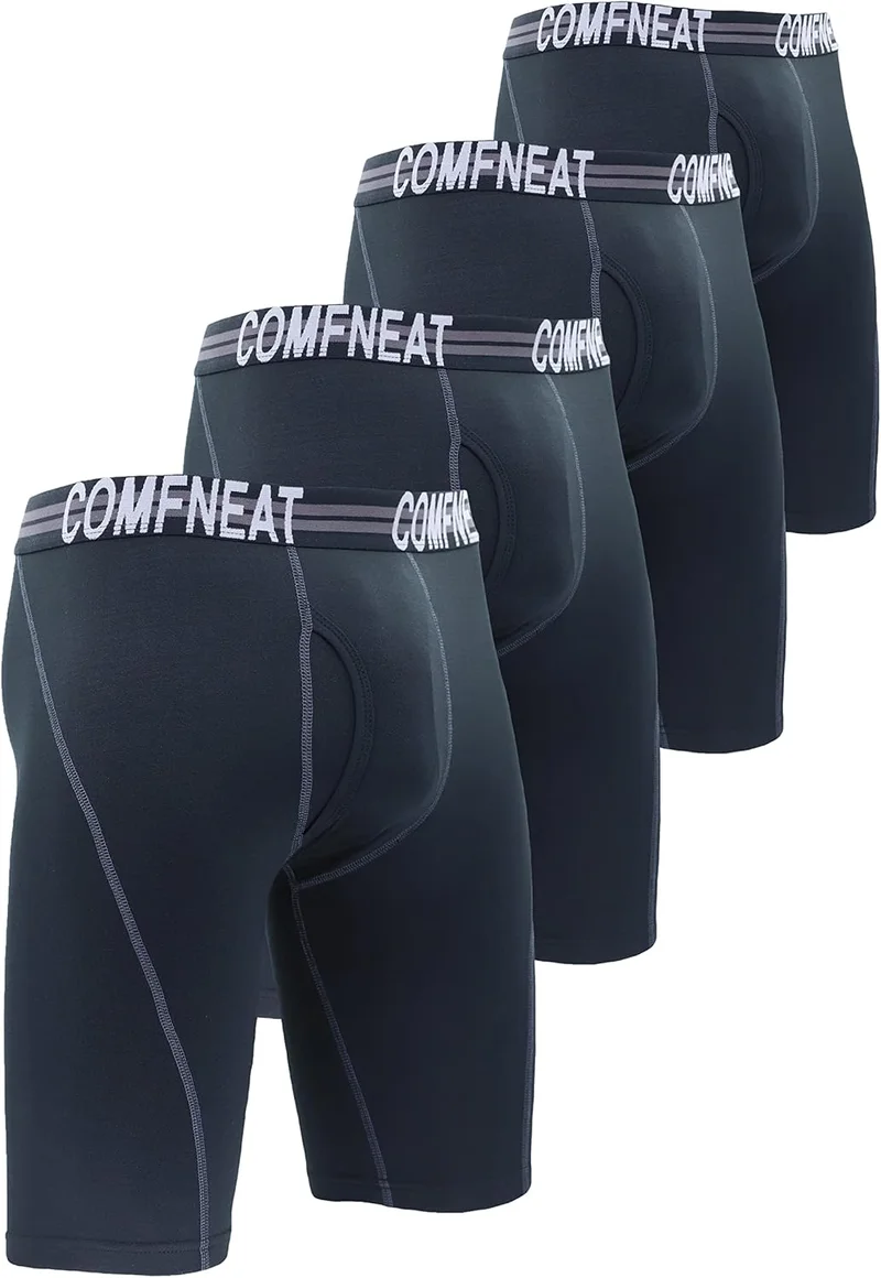 Comfneat Men's Long Boxer Briefs 4-Pack - Rank 9 in Best Long Underwear For Men of 2025