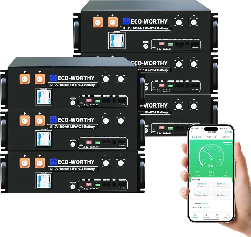 ECO-WORTHY 48V 600Ah Server Rack Battery Pack - Rank 1 in Best Home Battery of 2025