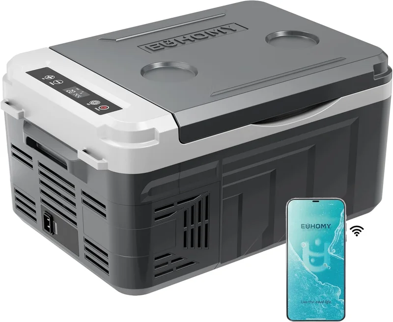 Euhomy 12V Portable Car Fridge-Freezer - Rank 6 in Best Car Refrigerator of 2025