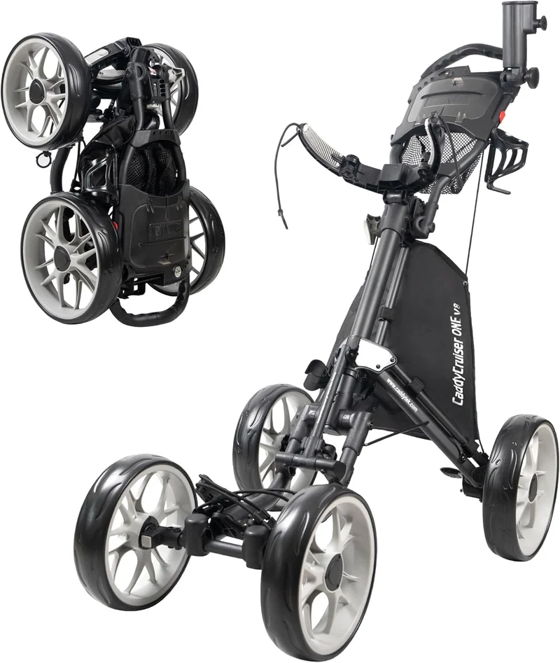 CaddyTek CaddyCruiser One V8 Golf Push Cart - Rank 2 in Best Golf Walking Carts of 2025