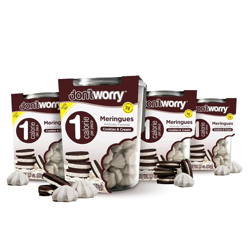 Don't Worry Keto Meringue Cookies Cookies & Cream - Rank 6 in Best Low Calorie Snack of 2025