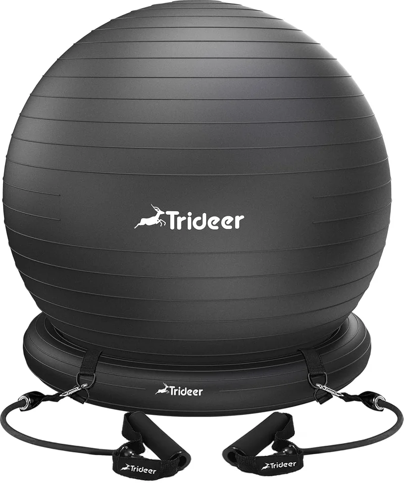 Trideer Yoga Ball Chair with Base & Bands - Rank 6 in Best Exercise Ball of 2025