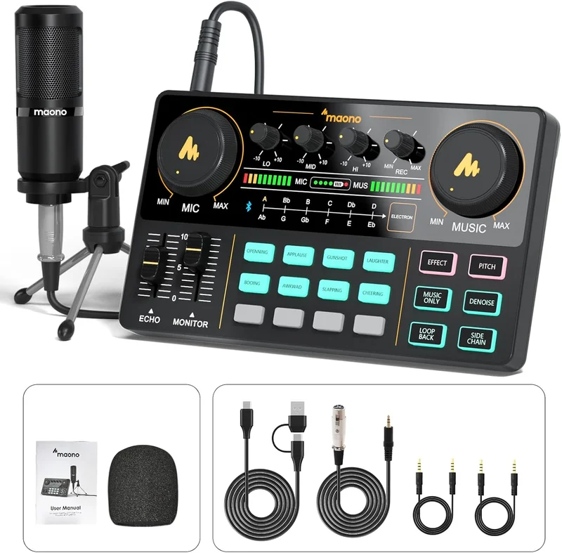 Maono Podcast Equipment Bundle MaonoCaster Lite AU-AM200-S1 - Rank 3 in Best Podcast Equipment of 2025