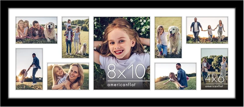 Americanflat Black Collage Picture Frame 12x30 - Rank 5 in Best Picture Collage of 2025