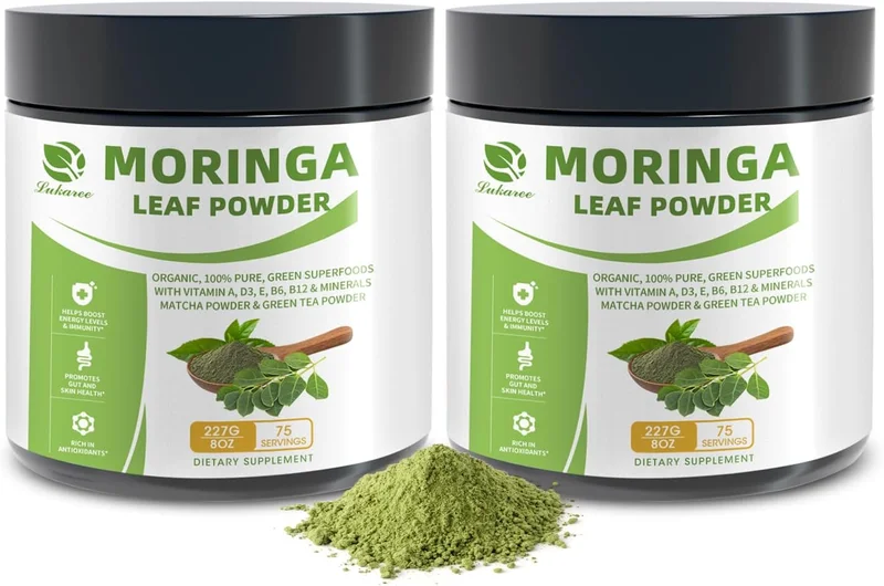 Lukaree Organic Moringa Matcha Powder Antioxidant Support - Rank 4 in Moringa Supplements