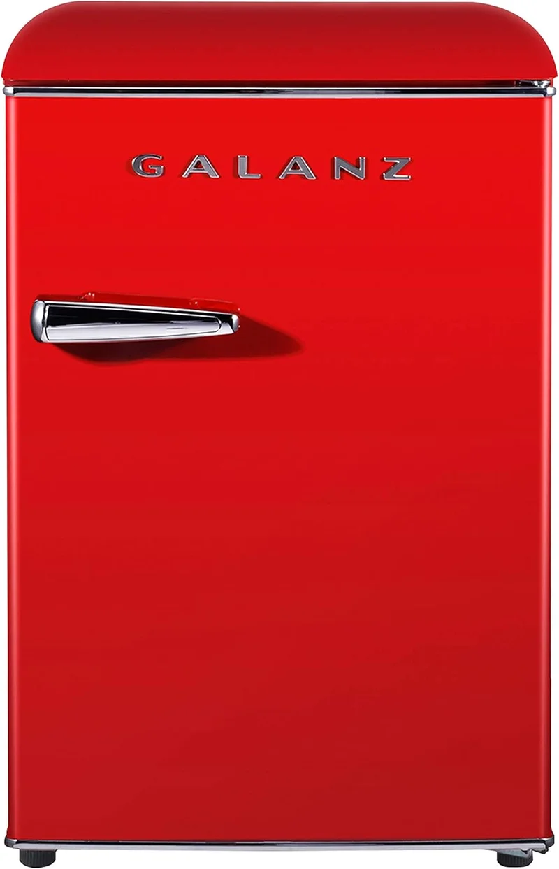 Galanz Retro Compact Mini Fridge GLR25MRDR10 - Rank 10 in Best Small Refrigerators of 2025