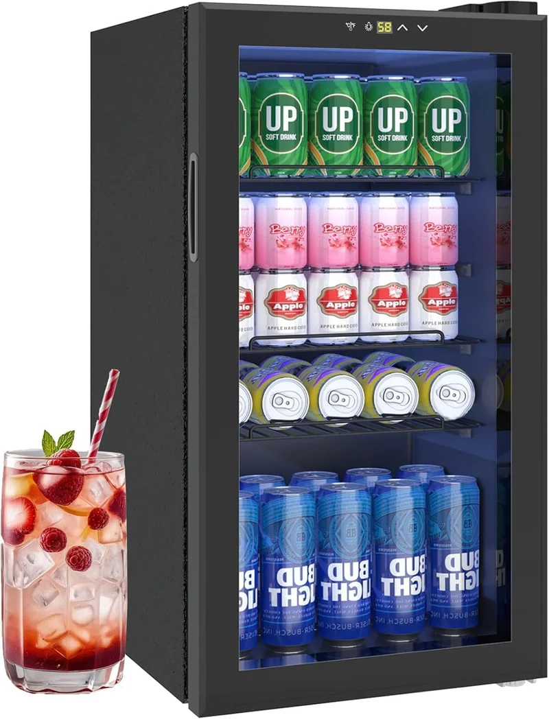Plentora Mini Beverage Refrigerator, 130 Can Capacity - Rank 5 in Best Small Fridge of 2025
