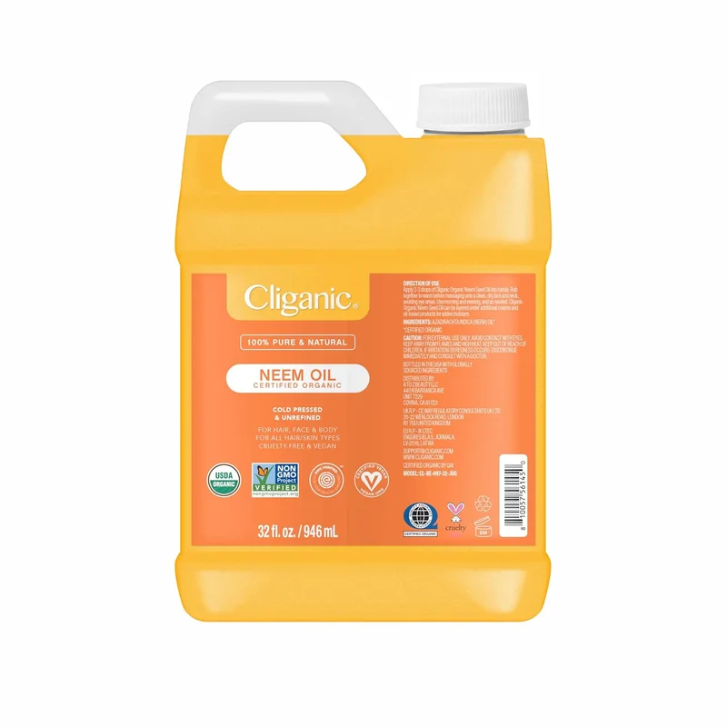 Cliganic Organic Neem Oil 32oz - Rank 6 in Best Neem Oil of 2025
