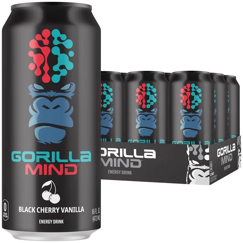 Gorilla Mind Energy Drink Black Cherry Vanilla - Rank 5 in Best Energy Drink of 2025