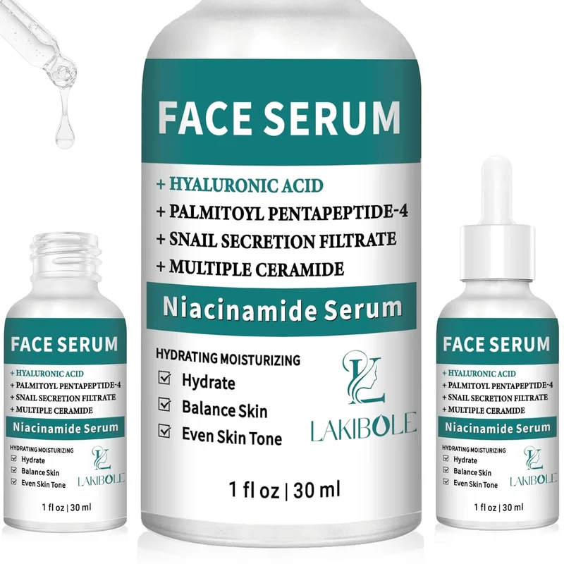 Lakibole Niacinamide Serum with Ceramide and Snail Secretion - Rank 7 in Best Snail Serum of 2025