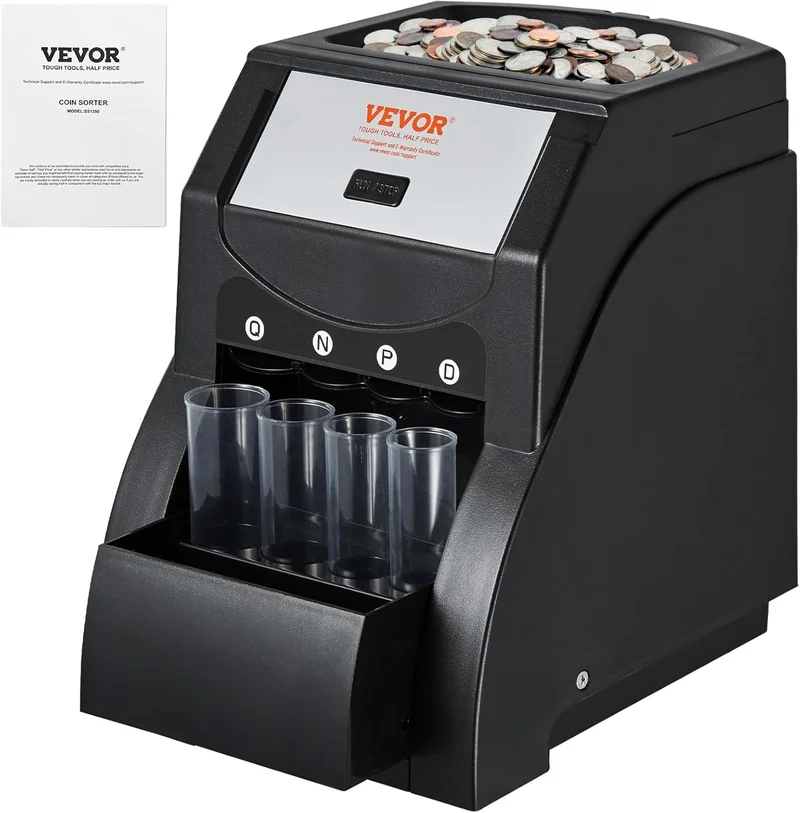 VEVOR Coin Sorter Organizer for USD Coins - Rank 7 in Best Automatic Coin Sorter of 2025