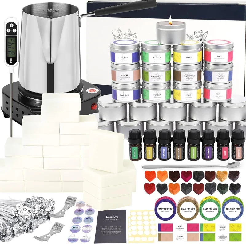 SAEUYVB Candle Making Kit with Wax Melter - Rank 6 in Best Making Candle Supplies of 2025