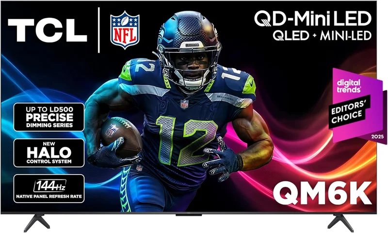 TCL 55QM6K 4K QLED Smart TV 2025 - Rank 10 in Best Gaming Tv of 2025