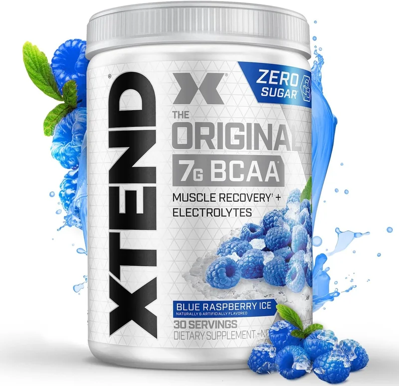 Scivation XTEND Original BCAA Muscle Recovery Electrolytes Blue Raspberry Ice 30 Servings - Rank 5 in Best Bcaa Powder of 2025