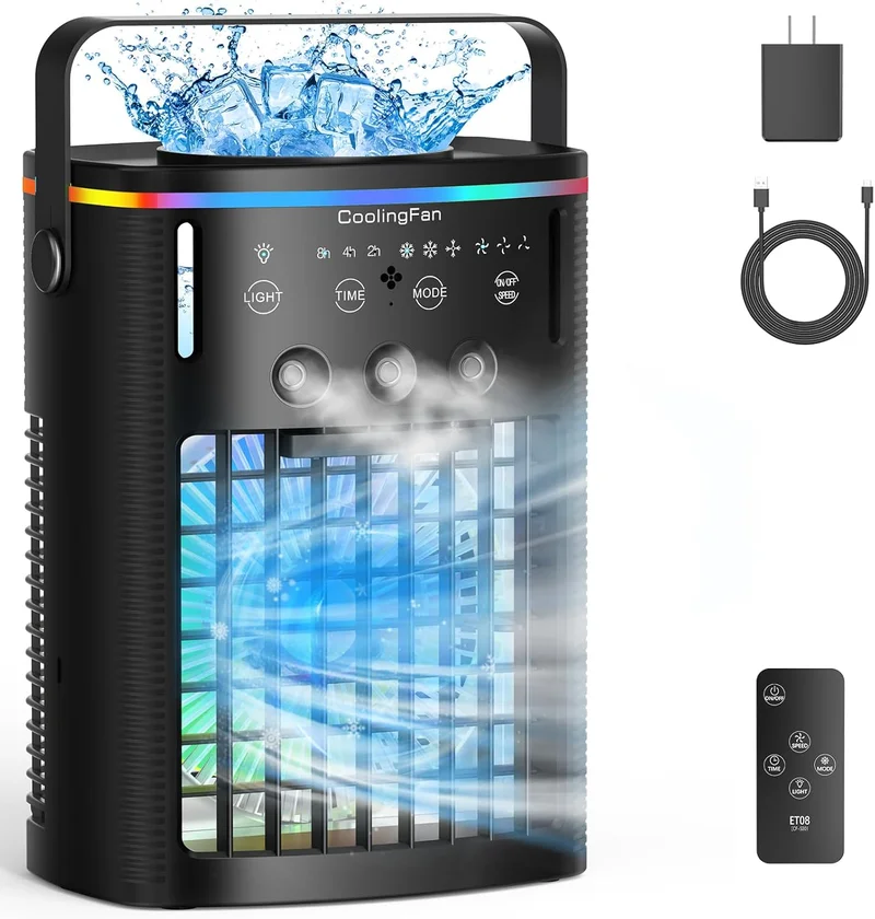WUEZOE Mini Portable Air Conditioner Fan - Rank 10 in Best Mini Air Conditioner of 2025