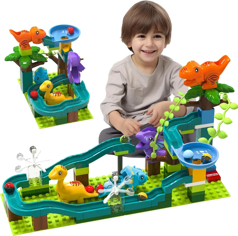 Dinosaur Marble Run STEM Building Blocks - Rank 8 in Best Marble Runs of 2025