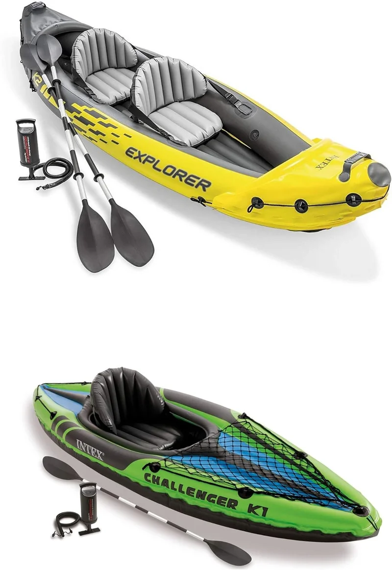 Intex Explorer K2 and Challenger K1 Inflatable Kayaks - Rank 4 in Best Blow Up Kayak of 2025