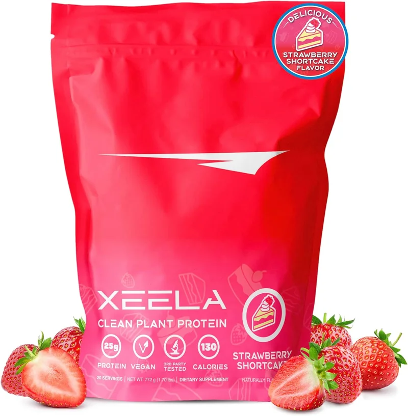 XEELA Plant Based Vegan Protein Strawberry Shortcake - Rank 7 in Best Tasting Weight Loss Protein Powder of 2025