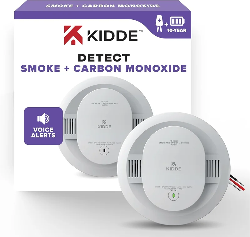 Kidde Smoke & Carbon Monoxide Detector with Voice Alerts - Rank 9 in Best Fire Alarm of 2025