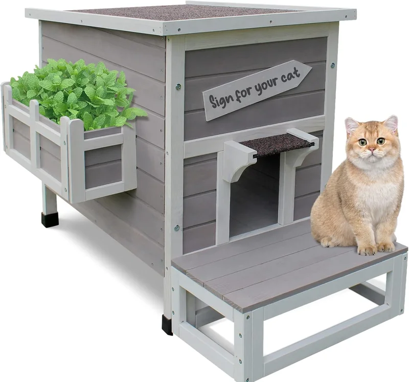 Rockever Outdoor Cat House Weatherproof Shelter - Rank 9 in Best Outdoor Cat House of 2025