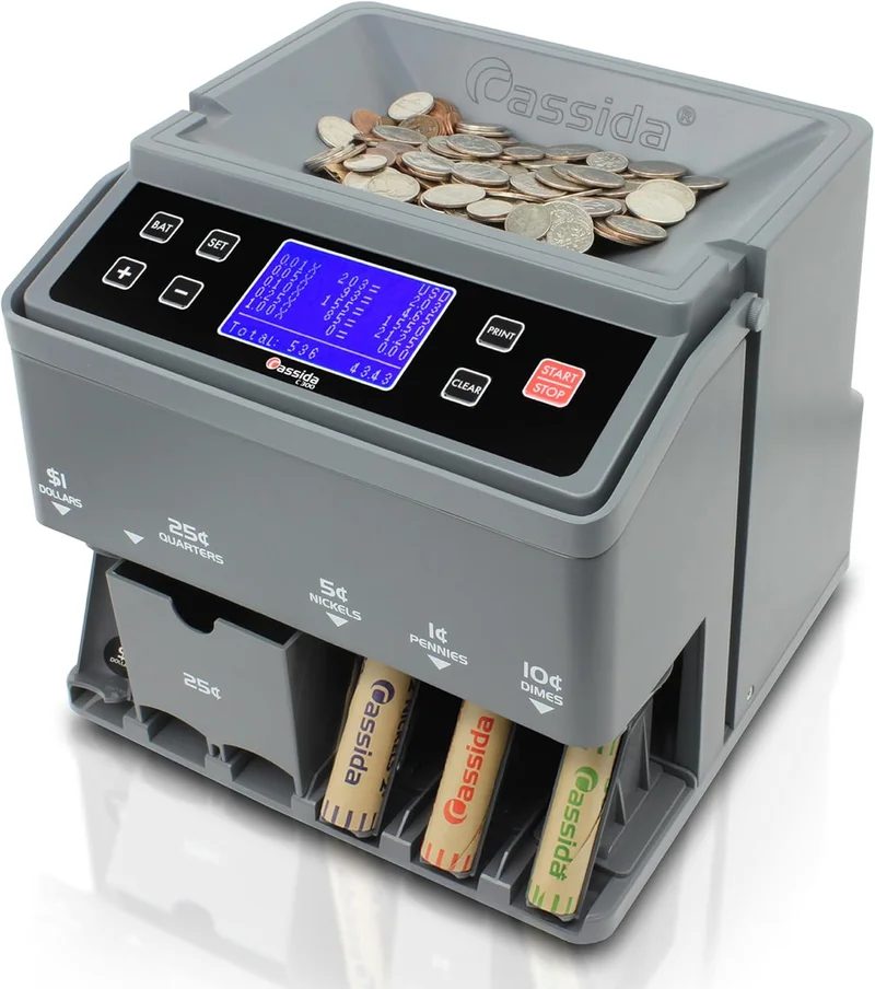 Cassida C300 Professional Coin Counter and Sorter - Rank 6 in Best Automatic Coin Sorter of 2025