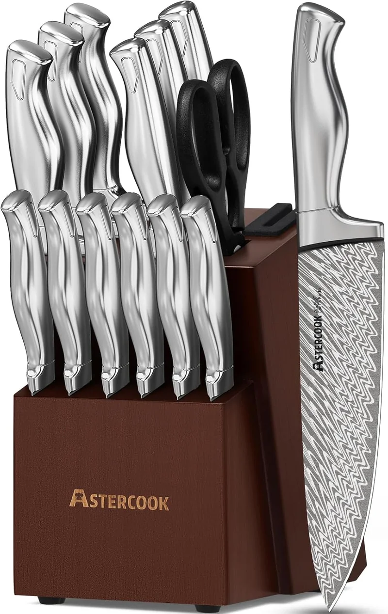 Astercook 15-Piece Kitchen Knife Set - Rank 3 in Best Knife Set of 2025