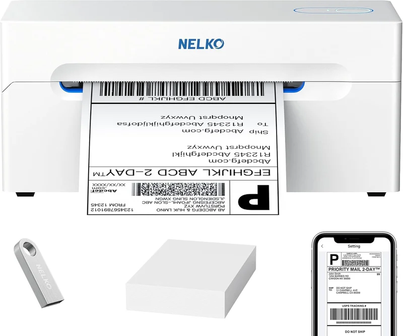 Nelko Bluetooth Thermal Shipping Label Printer - Rank 9 in Best Shipping Label Printer of 2025