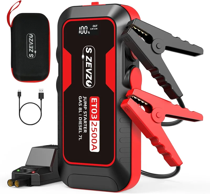 ZEVZO ET03 Car Jump Starter 2500A Battery Pack - Rank 7 in Best Jump Pack of 2025