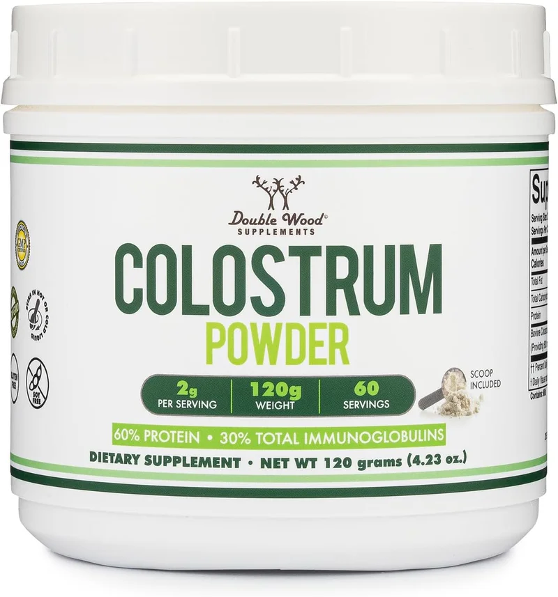 Double Wood Bovine Colostrum Powder, 120g - Rank 4 in Best Colostrum of 2025