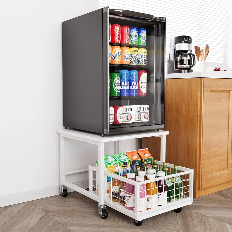 SpaceAid Mini Fridge Stand with Storage - Rank 9 in Best Small Fridge of 2025