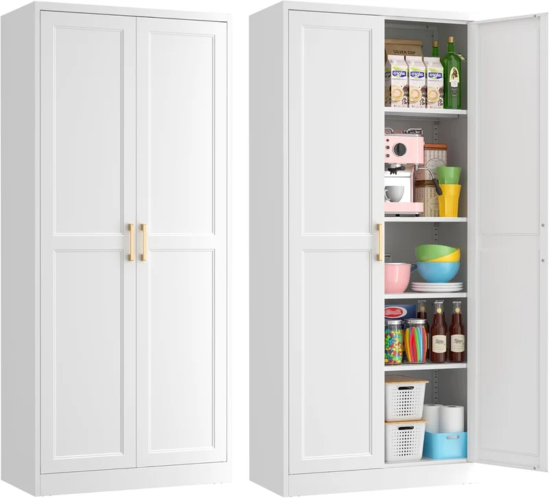 Kubohogar 71" Metal Pantry Cabinet - Rank 6 in Best Pantry Cabinet of 2025