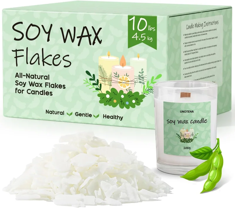 UNOTENA Natural Soy Wax Flakes for Candle Making - Rank 10 in Best Candle Wax of 2025