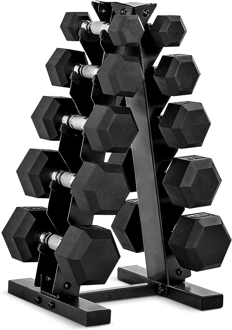 CAP Barbell 150 LB Hex Dumbbell Set with Rack - Rank 5 in Best Weight Sets of 2025