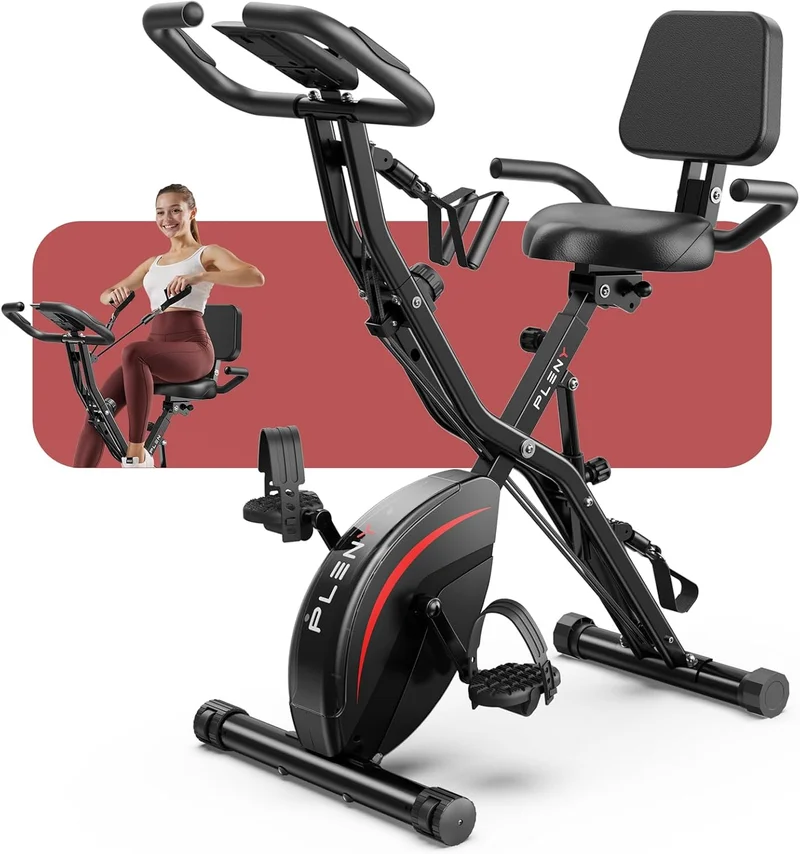 Pleny Folding Exercise Bike 5-in-1 - Rank 6 in Best Stationary Cycling Bike of 2025