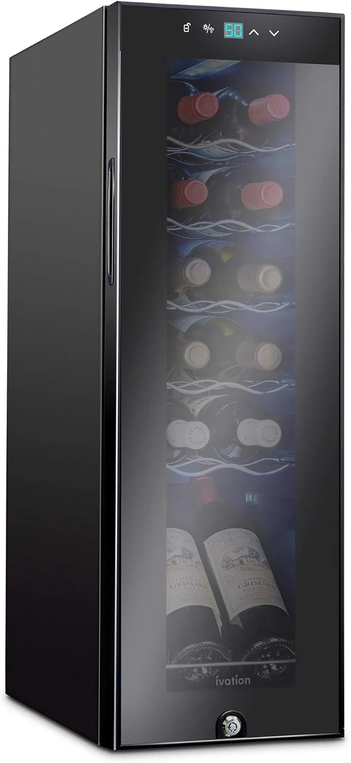 Ivation 12 Bottle Wine Cooler Refrigerator - Rank 8 in Best Bar Fridge of 2025