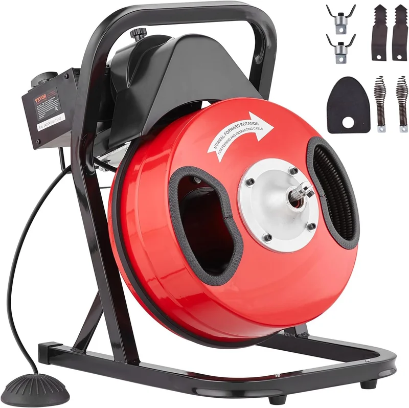 Vevor 50ft Electric Drain Cleaner Machine - Rank 5 in Best Drain Auger of 2025