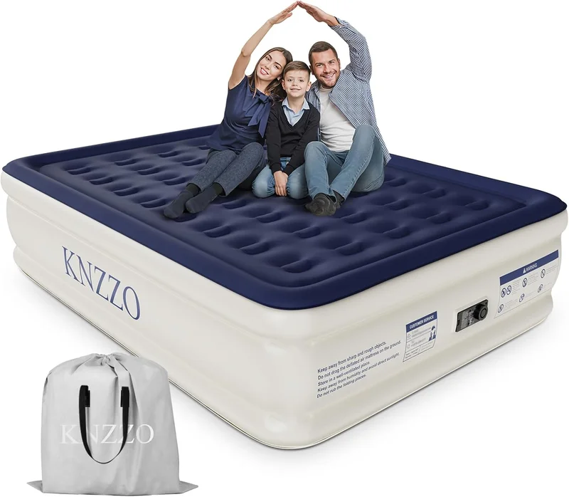 KNZZO Queen Air Mattress with Built-in Pump - Rank 3 in Best Air Mattress of 2025