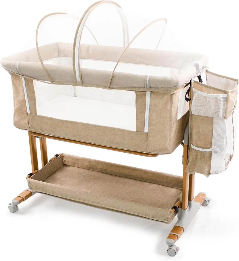 Bassinet Bedside Sleeper with Wheels and Storage - Rank 6 in Best Newborn Bassinet of 2025