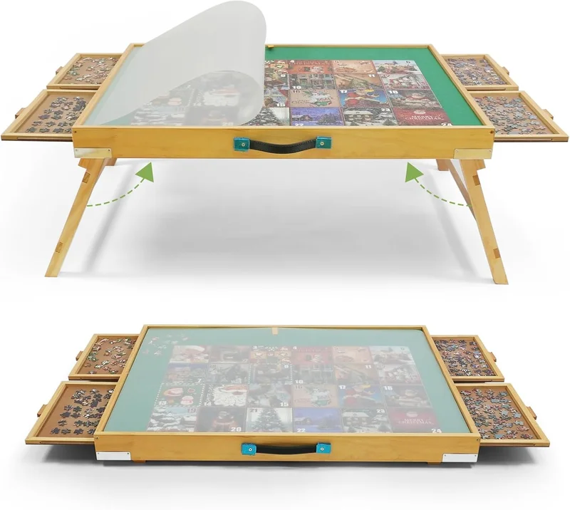 BuilderButler Puzzle Table with Drawers - Rank 2 in Best Puzzle Table With Legs of 2025