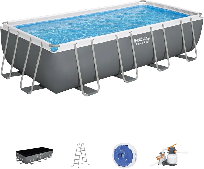 Bestway Power Steel Rectangular Pool Set - Rank 8 in Best Above Ground Pool of 2025