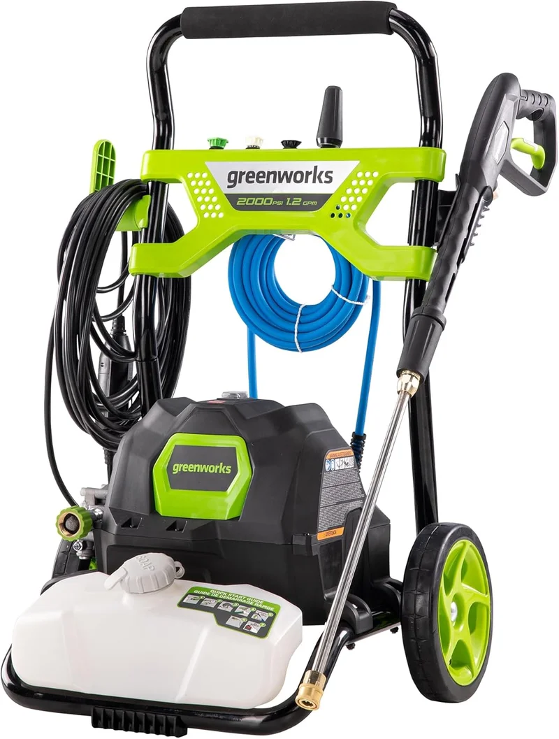Greenworks 2000 PSI Pressure Washer GPW2003 - Rank 7 in Best Ryobi Power Washers of 2025