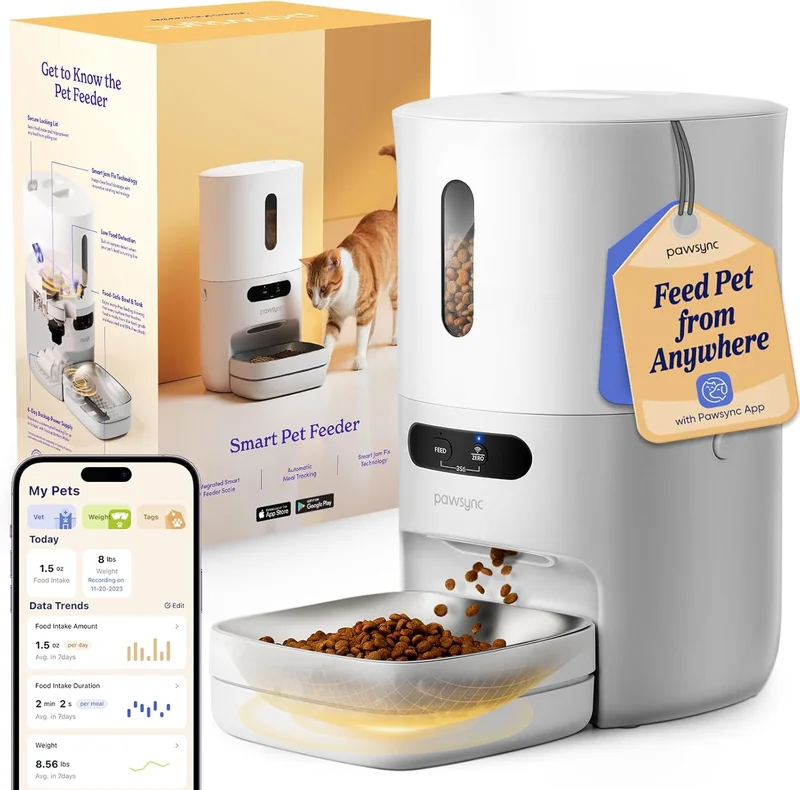 Pawsync Smart Automatic Pet Feeder - Rank 10 in Best Automatic Pet Feeder of 2025