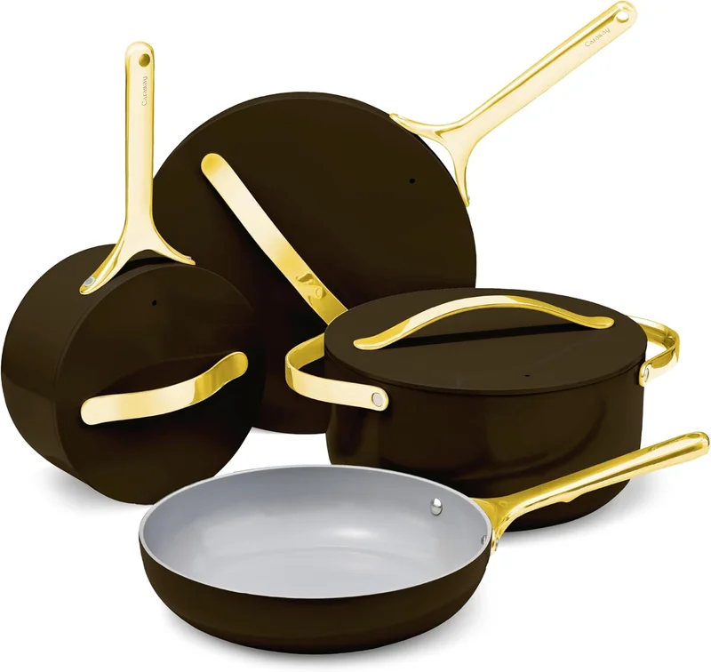 Caraway Nonstick Ceramic Cookware Set 12 Piece - Rank 3 in Best Hexclad Set of 2025